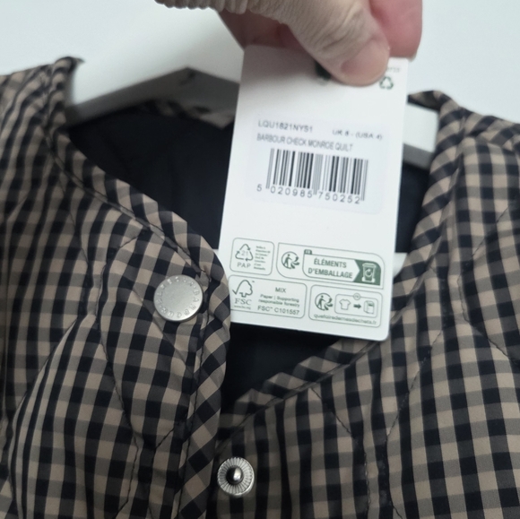 Barbour Check Monroe Quilt Jacket - Picture 9 of 15